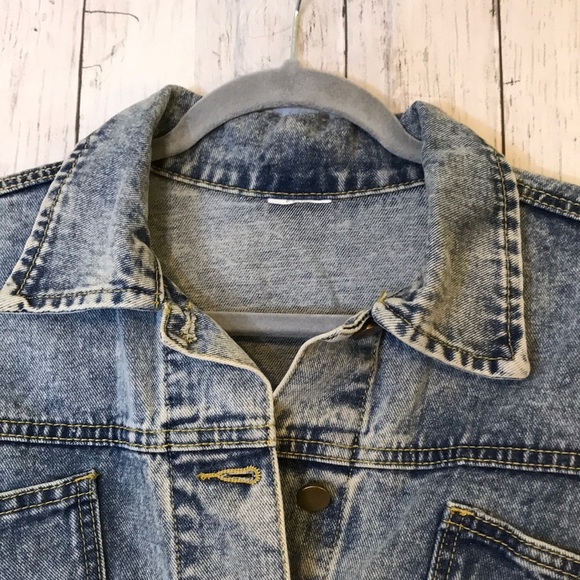 Unomatch Women Modern Loose Long Sleeve Fabulous Collar Neck Winter Denim Jacket - Picture 4 of 12